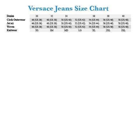 versace clothes size guide|versace long sleeve t shirts.